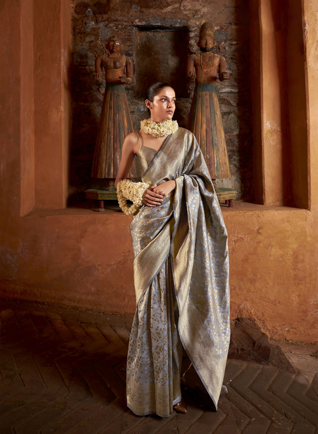 Banarasi Silk Saree Jacquard Weaving | Designer Blowse Wedding & Party Wear