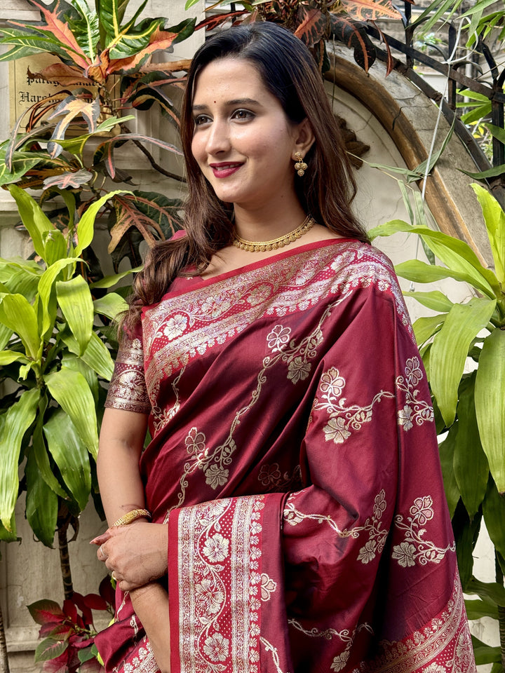 Banarasi Silk Saree | Jacquard Wevon Work | Designer Jari | Traditional Wedding Party