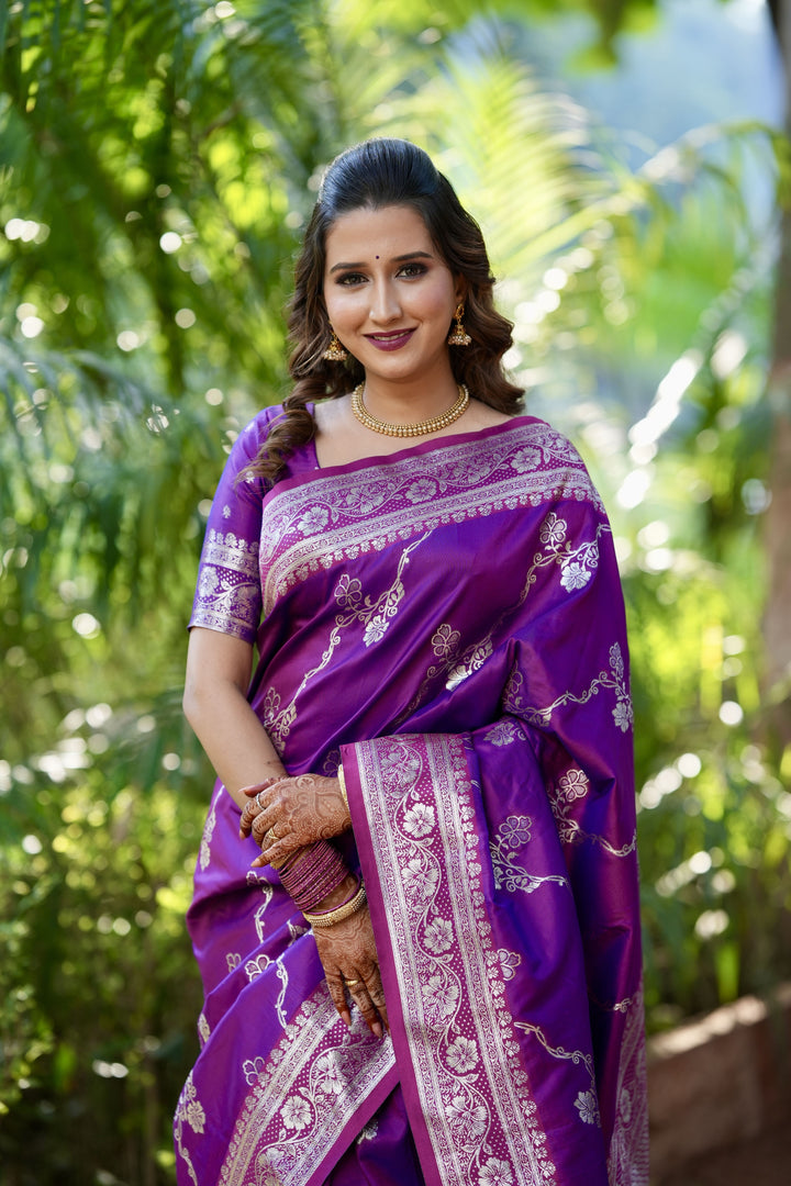 Banarasi Silk Saree | Jacquard Wevon Work | Designer Jari | Traditional Wedding Party