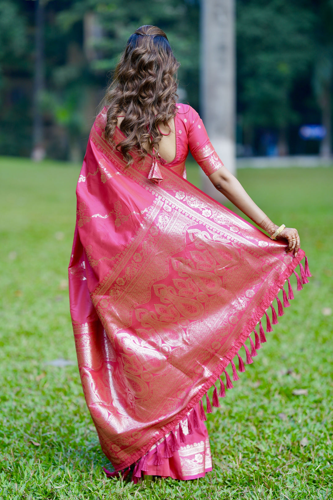 Banarasi Silk Saree | Jacquard Wevon Work | Designer Jari | Traditional Wedding Party