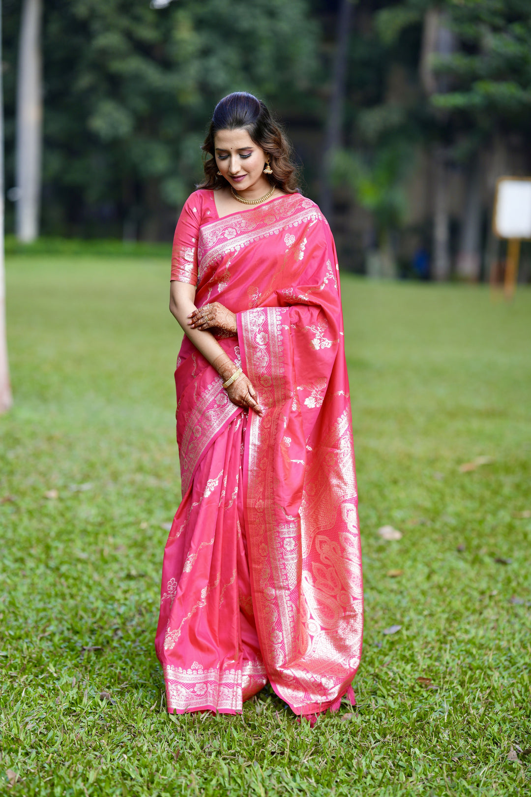 Banarasi Silk Saree | Jacquard Wevon Work | Designer Jari | Traditional Wedding Party