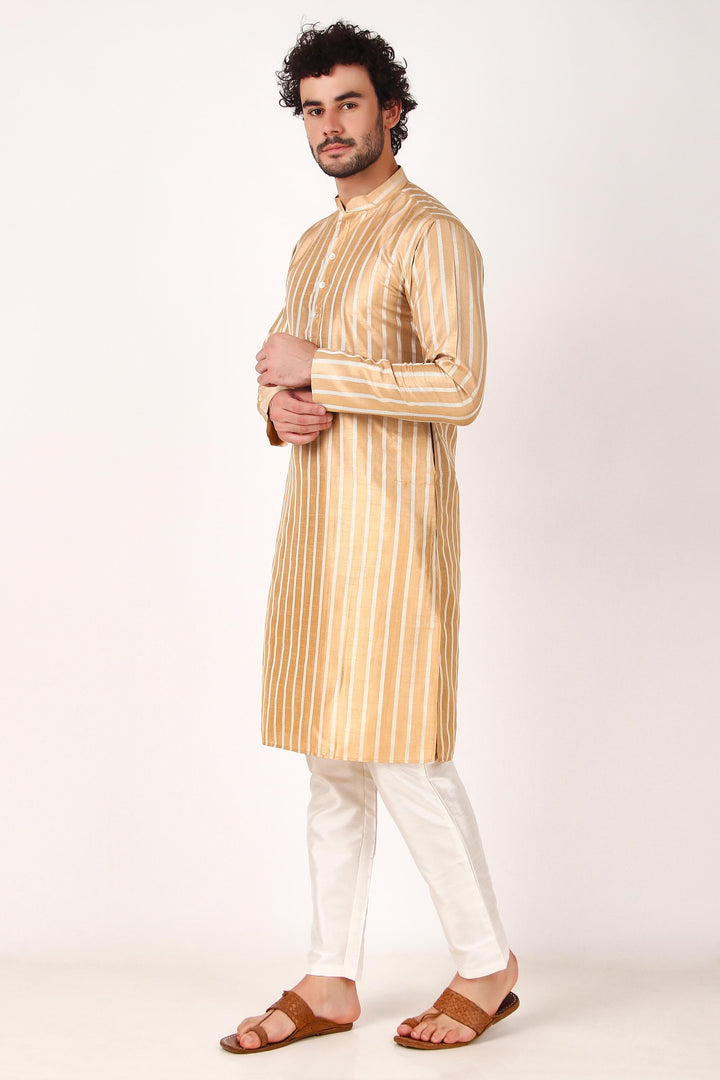 Art Silk Kurta Pajama Set | Wevon Self Designer Festive Wear