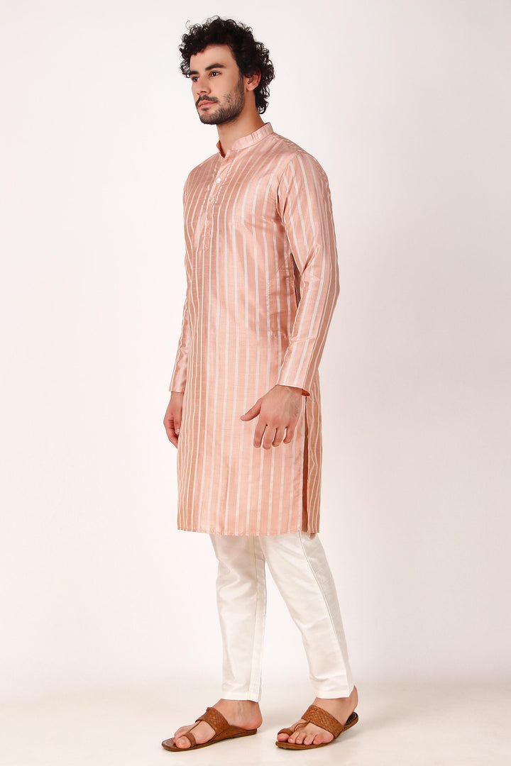 Art Silk Kurta Pajama Set | Wevon Self Designer Festive Wear