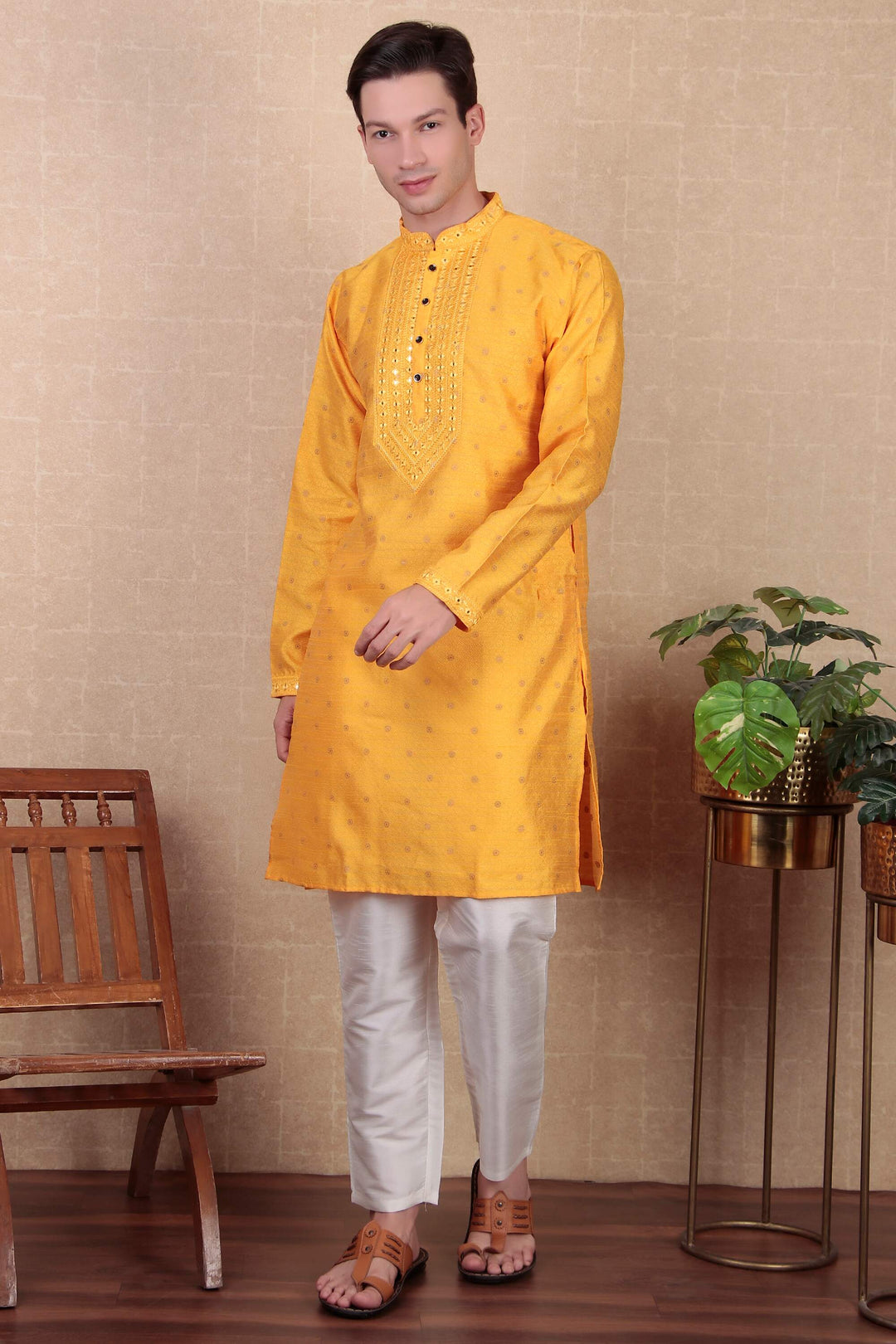 Ethnic Mirror Work Kurta Pyjama | Stylish Outfit for Festive Occasions