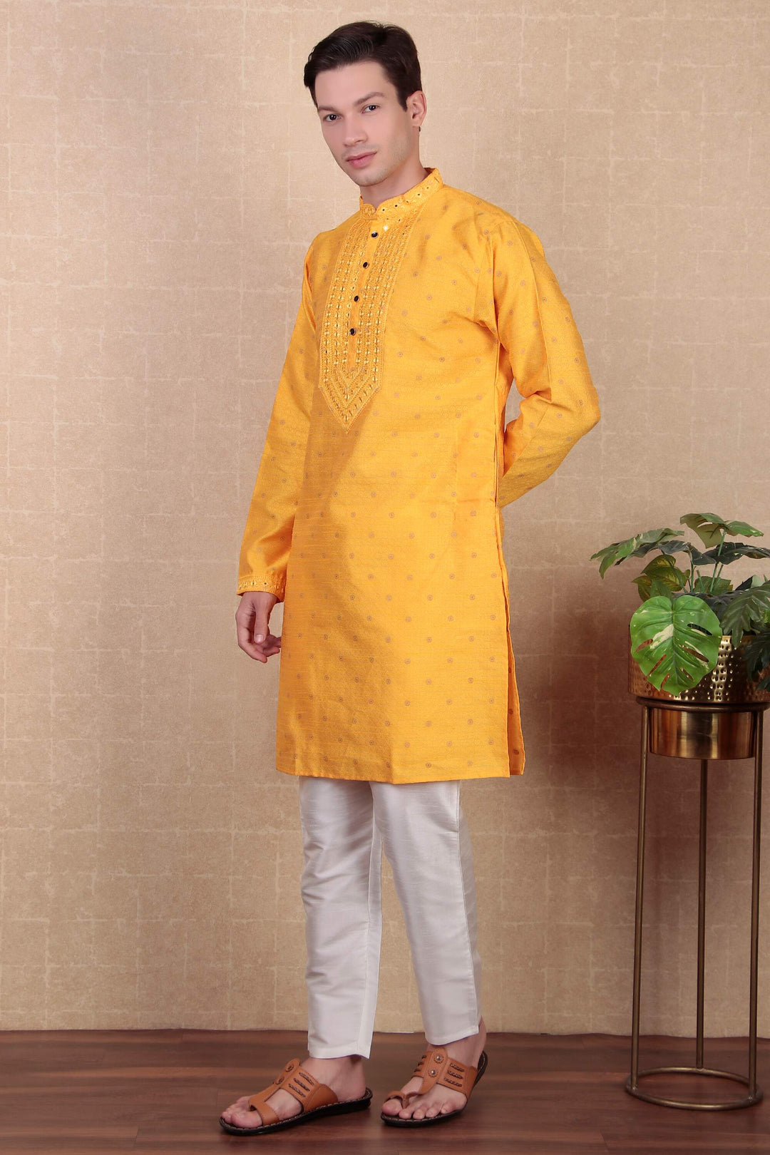 Ethnic Mirror Work Kurta Pyjama | Stylish Outfit for Festive Occasions