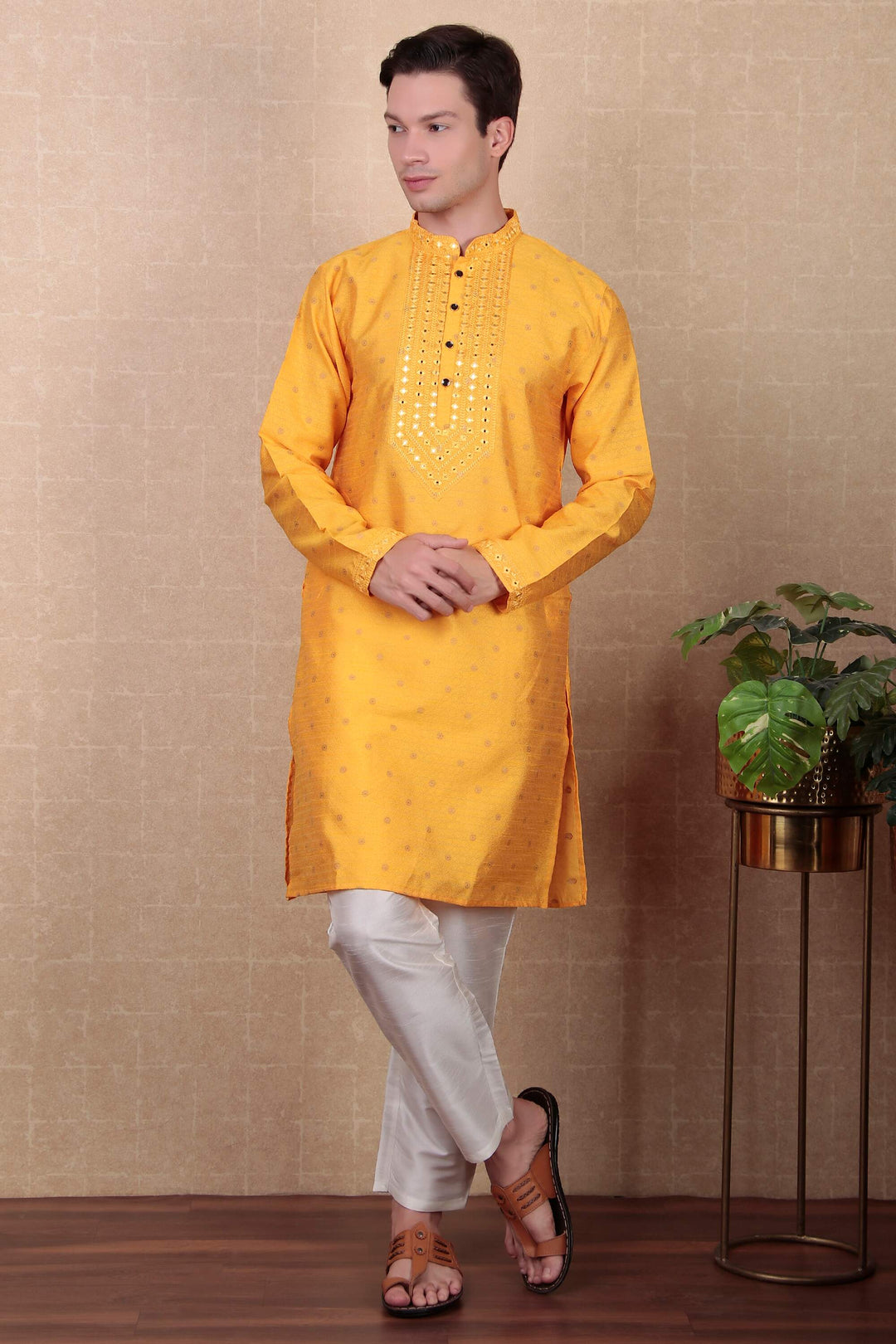 Ethnic Mirror Work Kurta Pyjama | Stylish Outfit for Festive Occasions