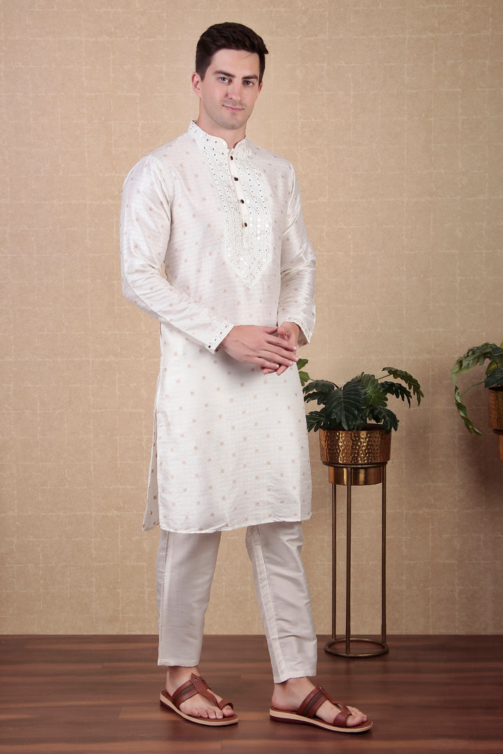 Ethnic Mirror Work Kurta Pyjama | Stylish Outfit for Festive Occasions