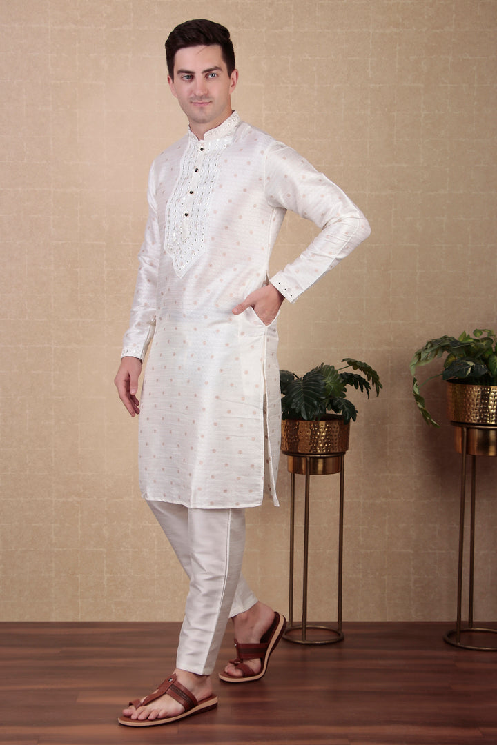 Ethnic Mirror Work Kurta Pyjama | Stylish Outfit for Festive Occasions