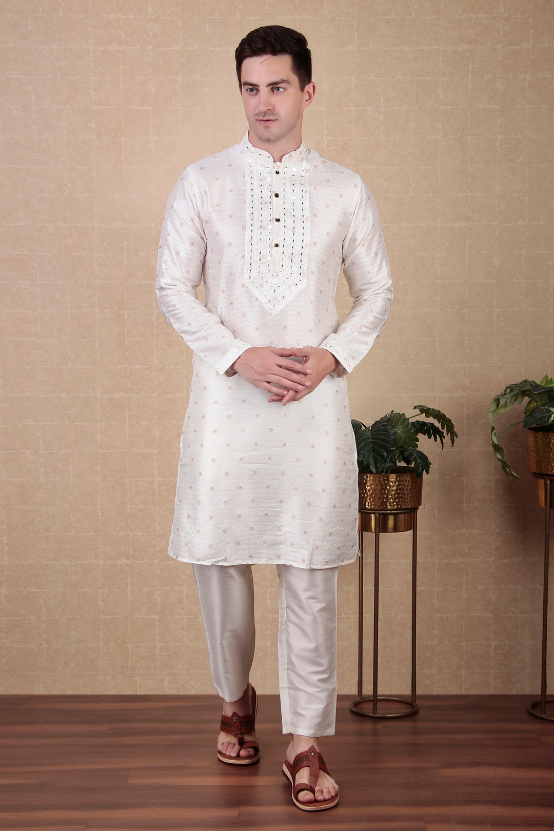 Ethnic Mirror Work Kurta Pyjama | Stylish Outfit for Festive Occasions