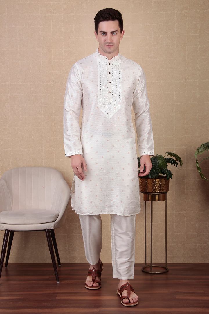 Ethnic Mirror Work Kurta Pyjama | Stylish Outfit for Festive Occasions