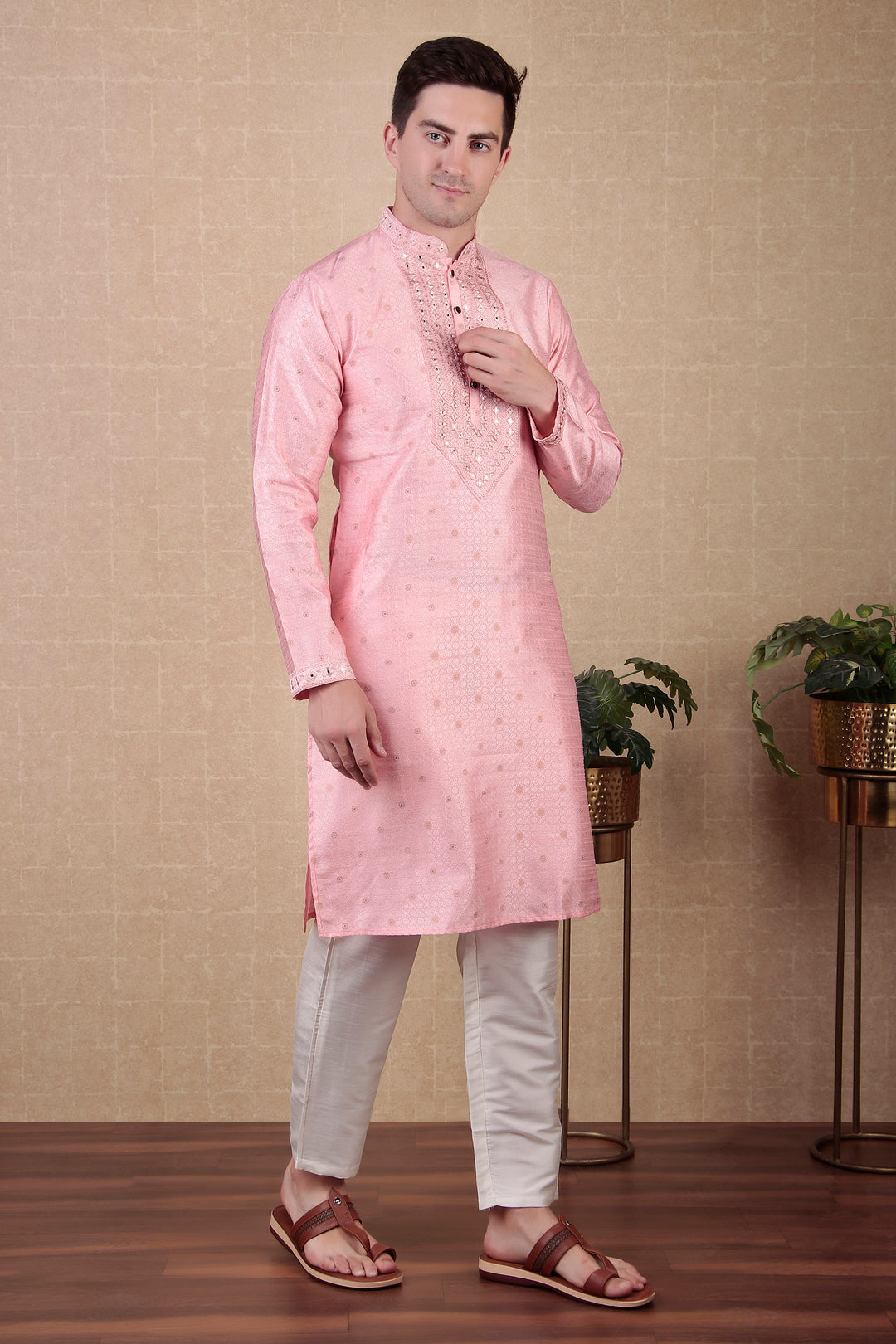 Ethnic Mirror Work Kurta Pyjama | Stylish Outfit for Festive Occasions