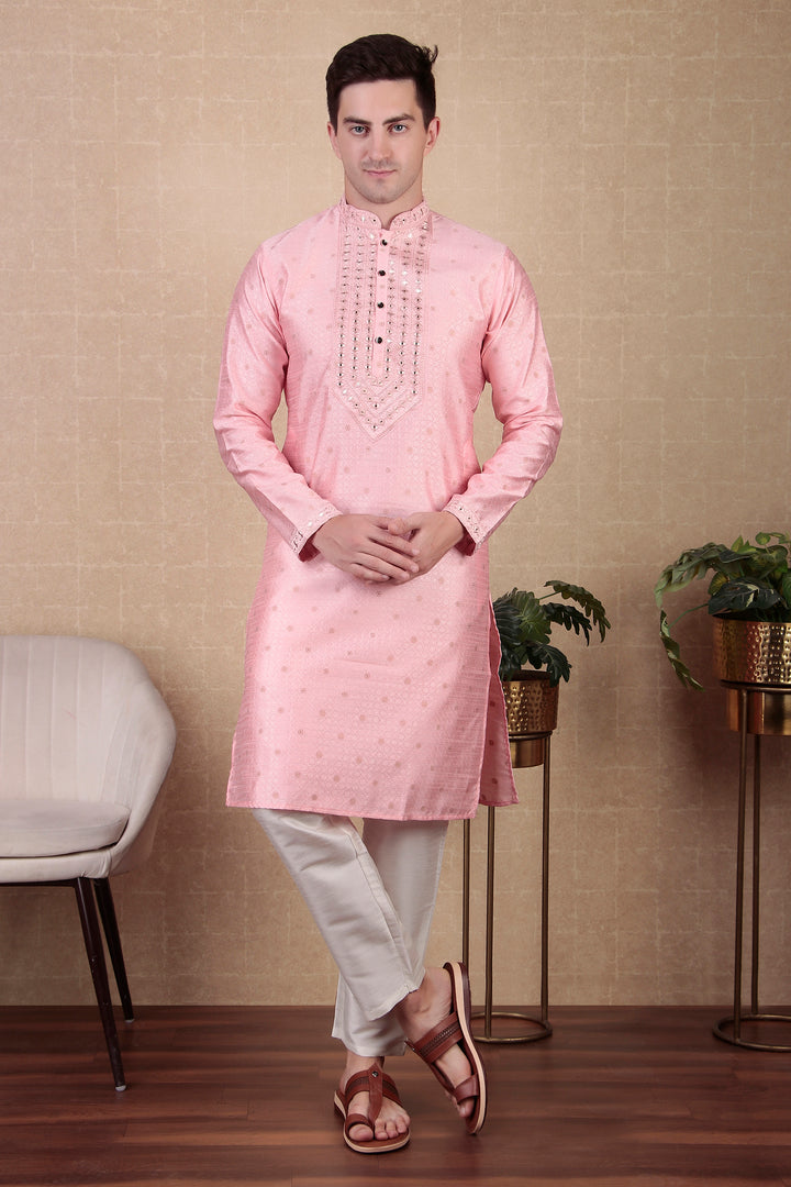 Ethnic Mirror Work Kurta Pyjama | Stylish Outfit for Festive Occasions