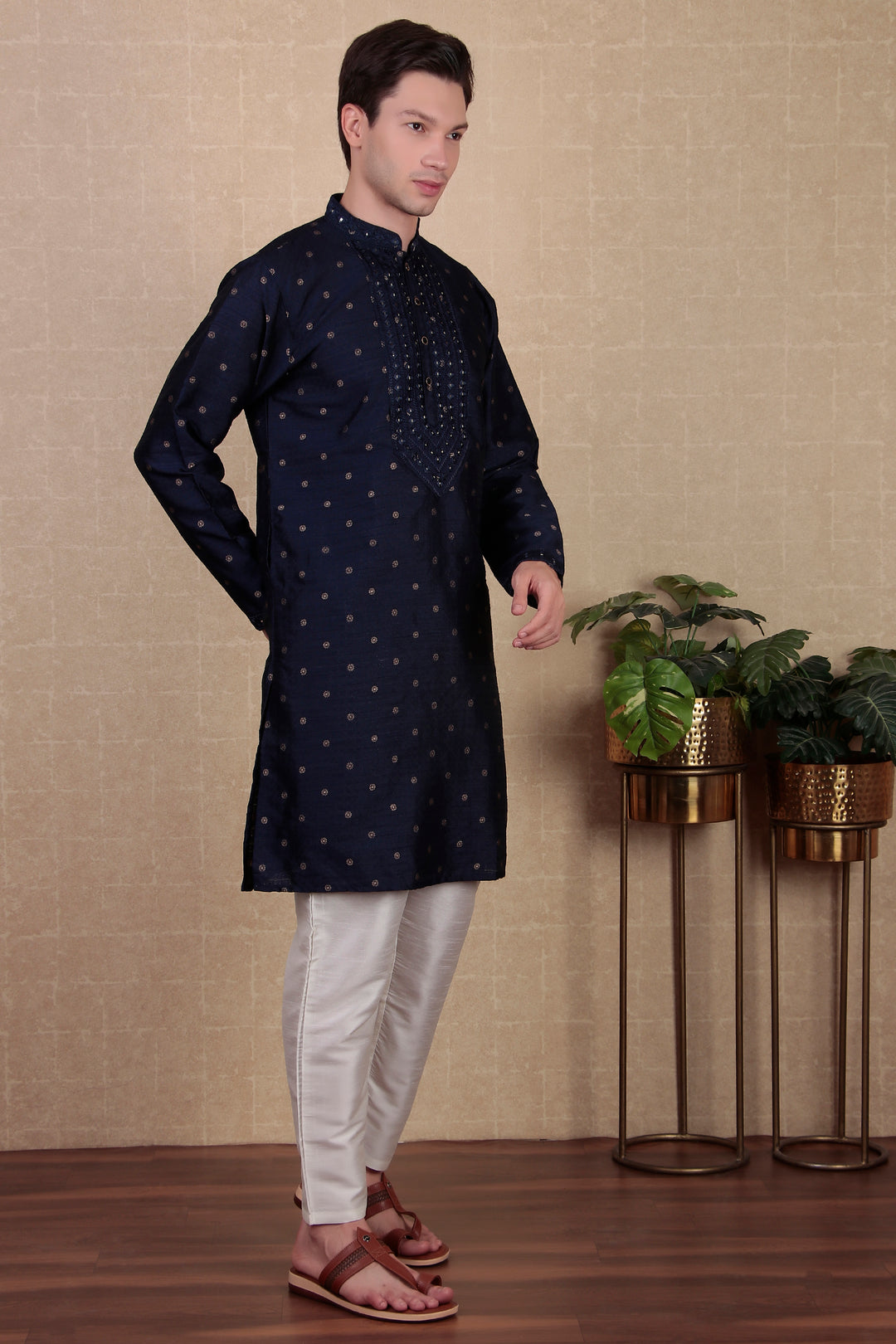 Ethnic Mirror Work Kurta Pyjama | Stylish Outfit for Festive Occasions