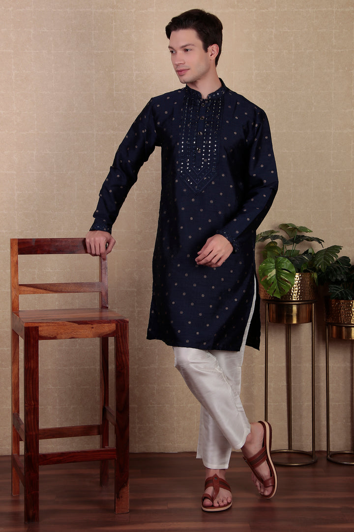 Ethnic Mirror Work Kurta Pyjama | Stylish Outfit for Festive Occasions