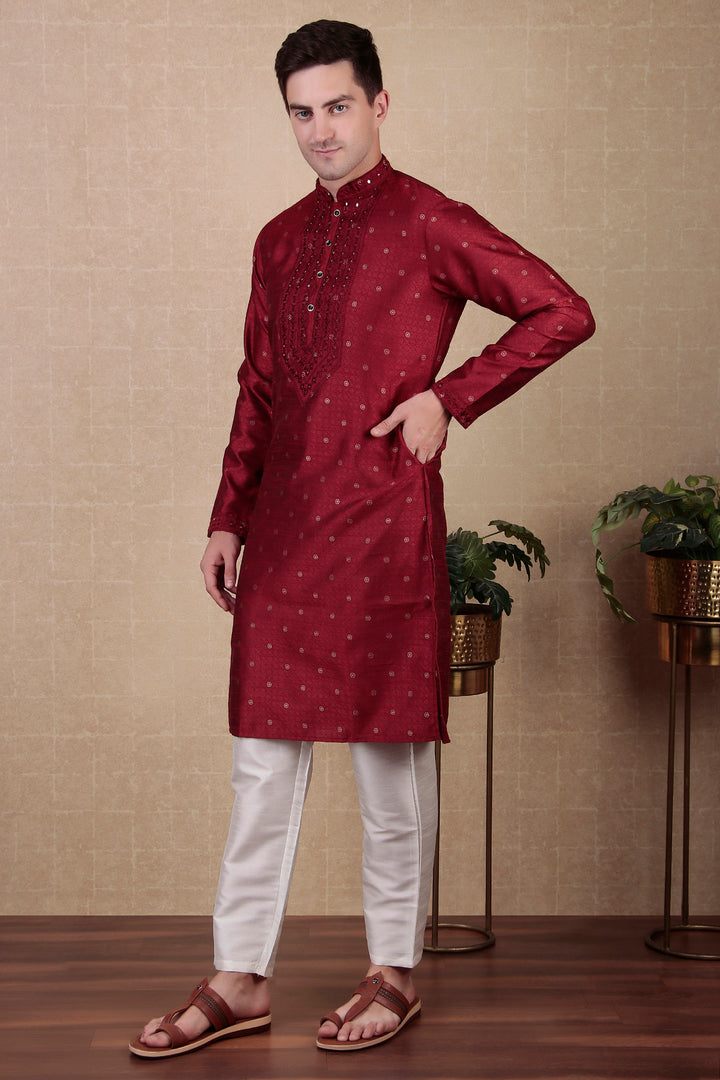 Ethnic Mirror Work Kurta Pyjama | Stylish Outfit for Festive Occasions