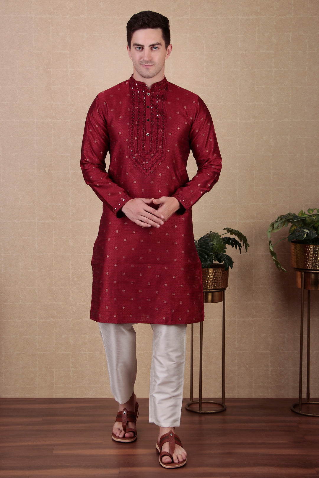 Ethnic Mirror Work Kurta Pyjama | Stylish Outfit for Festive Occasions