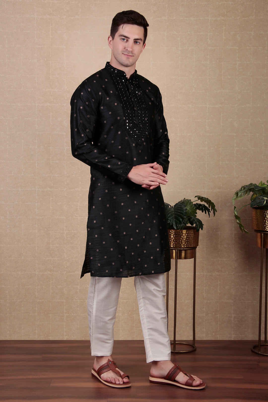 Ethnic Mirror Work Kurta Pyjama | Stylish Outfit for Festive Occasions