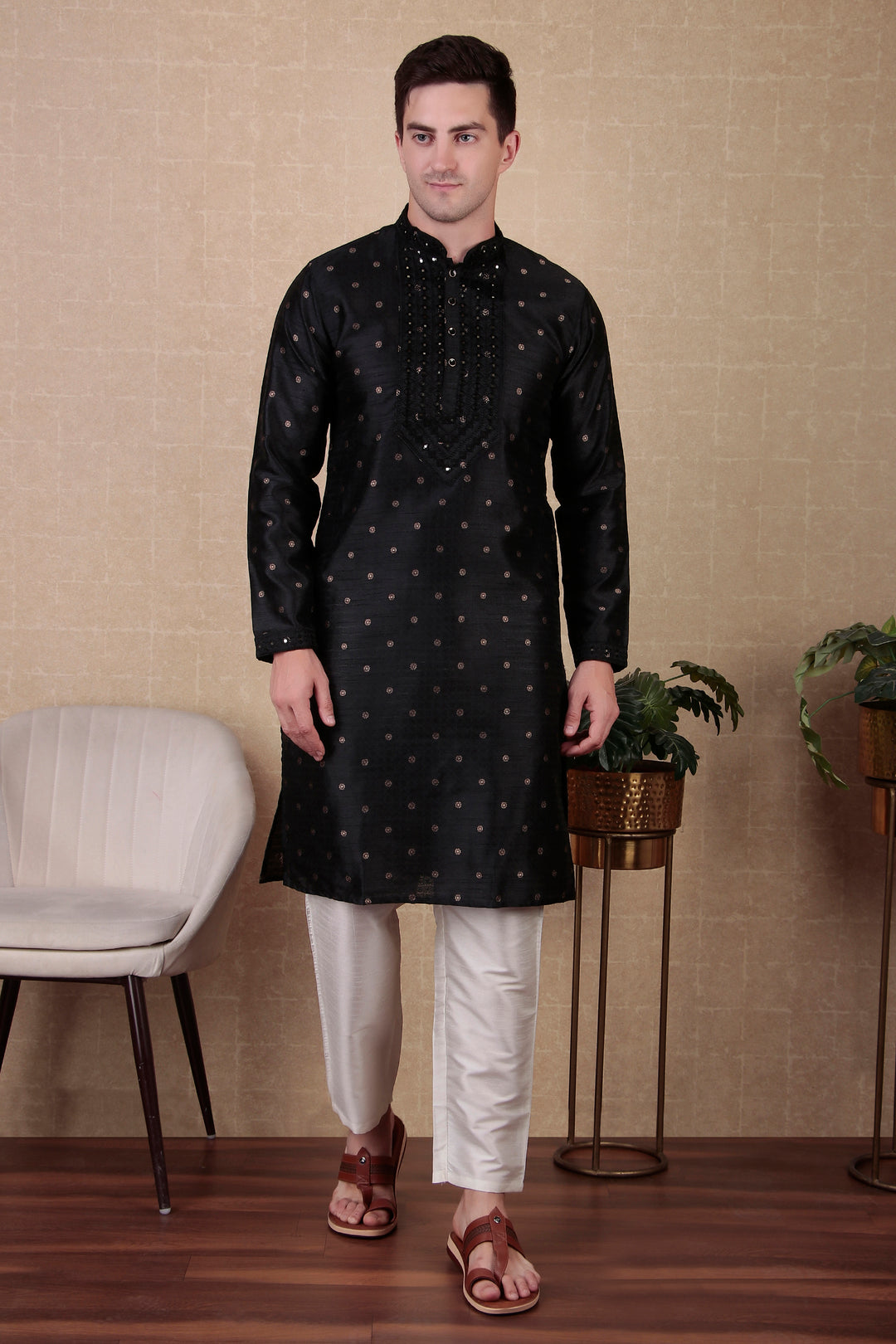 Ethnic Mirror Work Kurta Pyjama | Stylish Outfit for Festive Occasions