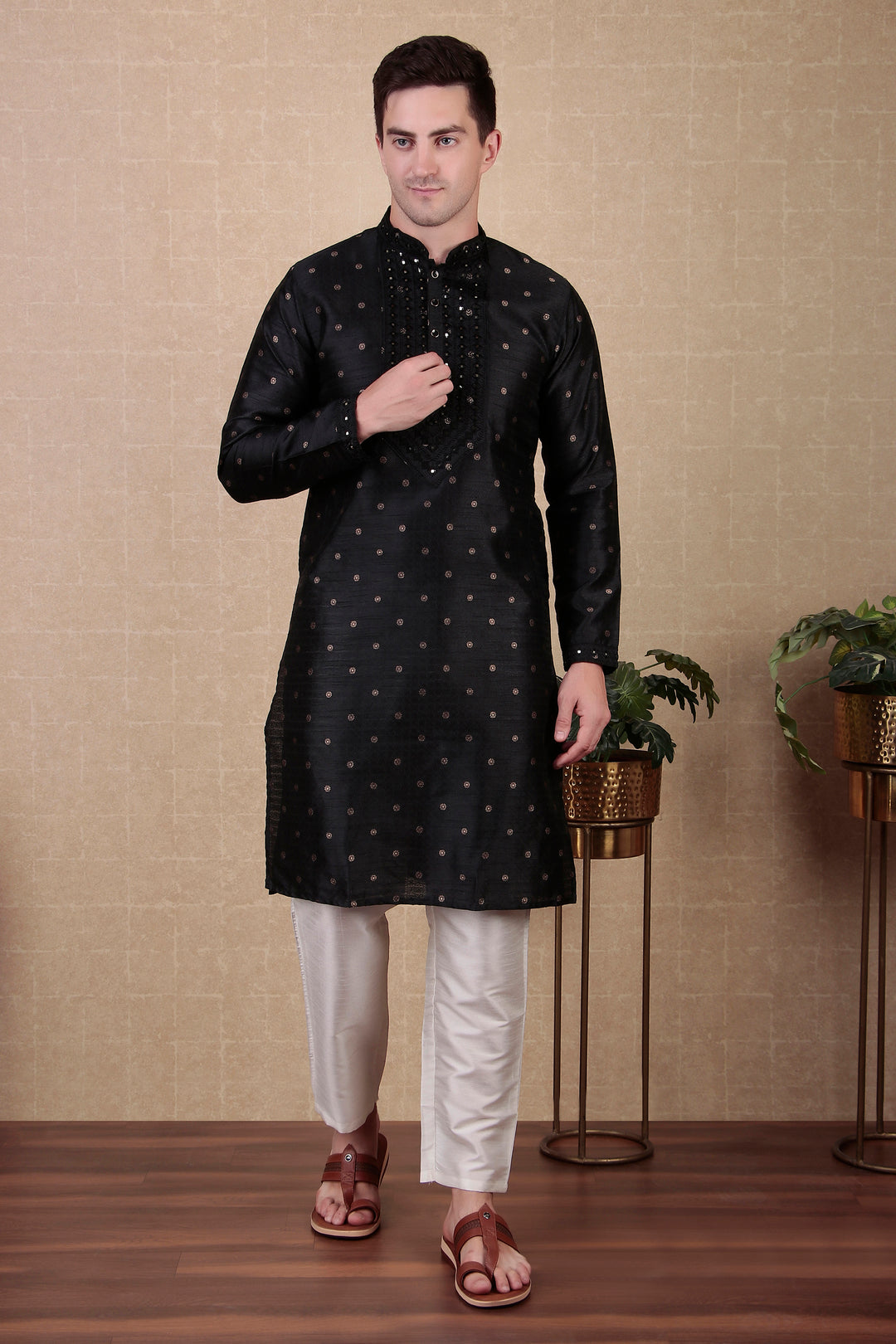 Ethnic Mirror Work Kurta Pyjama | Stylish Outfit for Festive Occasions