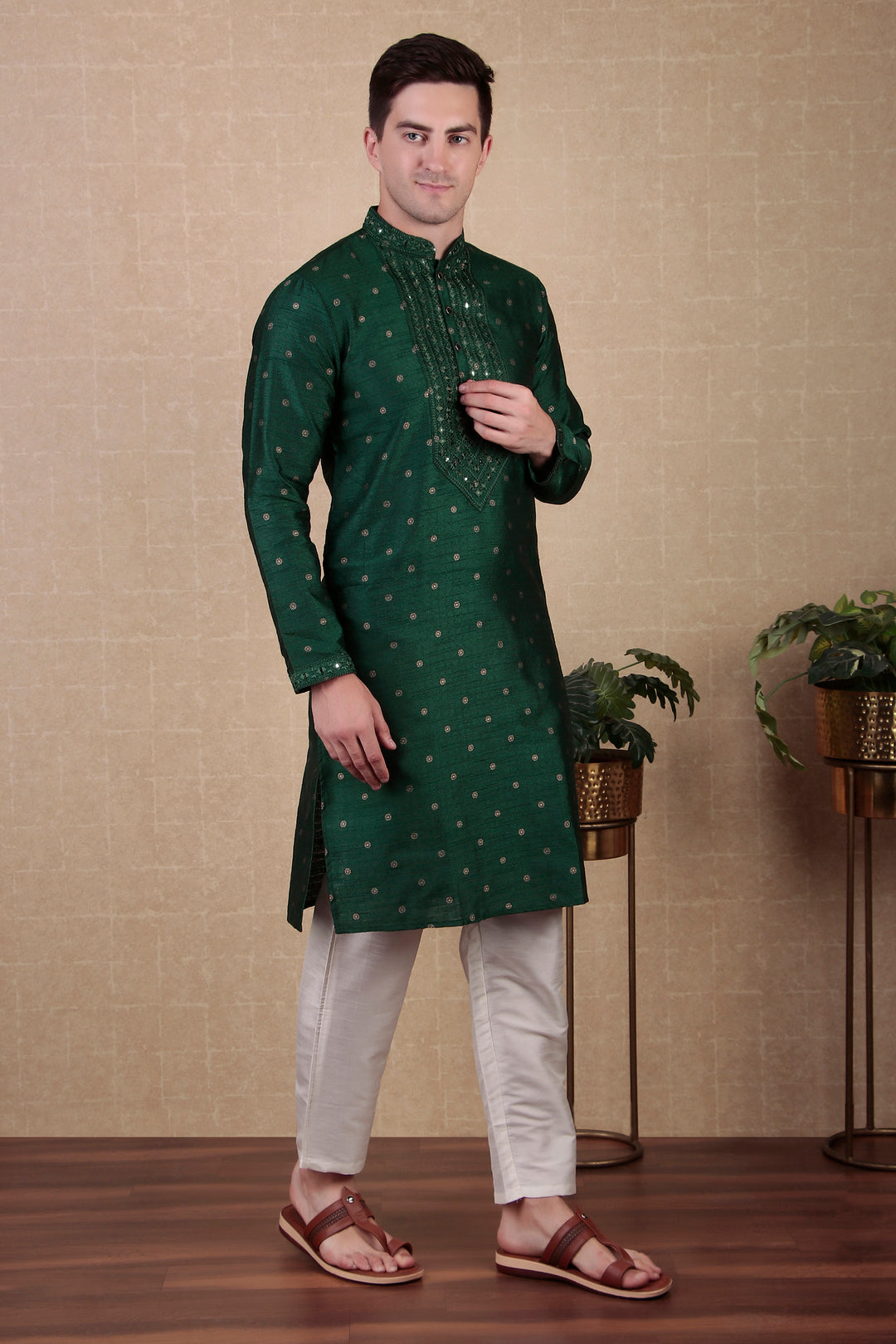 Ethnic Mirror Work Kurta Pyjama | Stylish Outfit for Festive Occasions