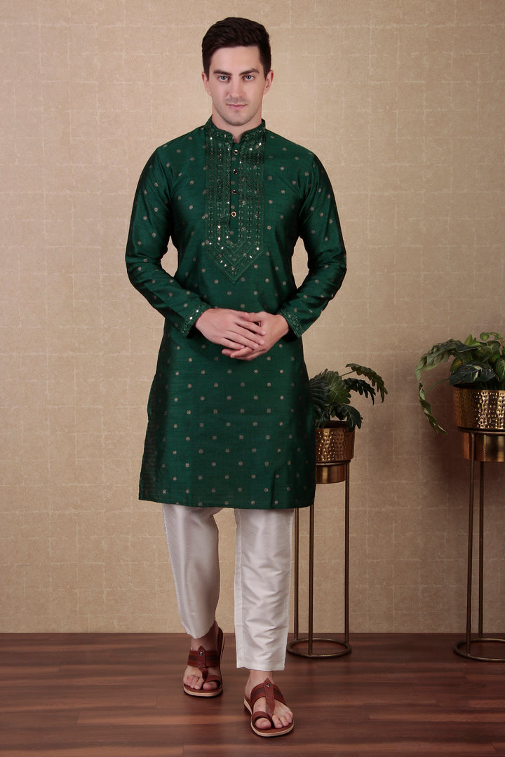 Ethnic Mirror Work Kurta Pyjama | Stylish Outfit for Festive Occasions