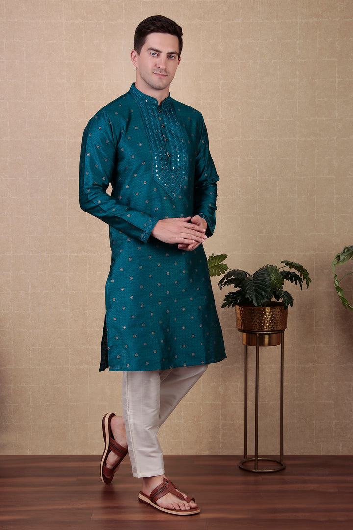 Ethnic Mirror Work Kurta Pyjama | Stylish Outfit for Festive Occasions