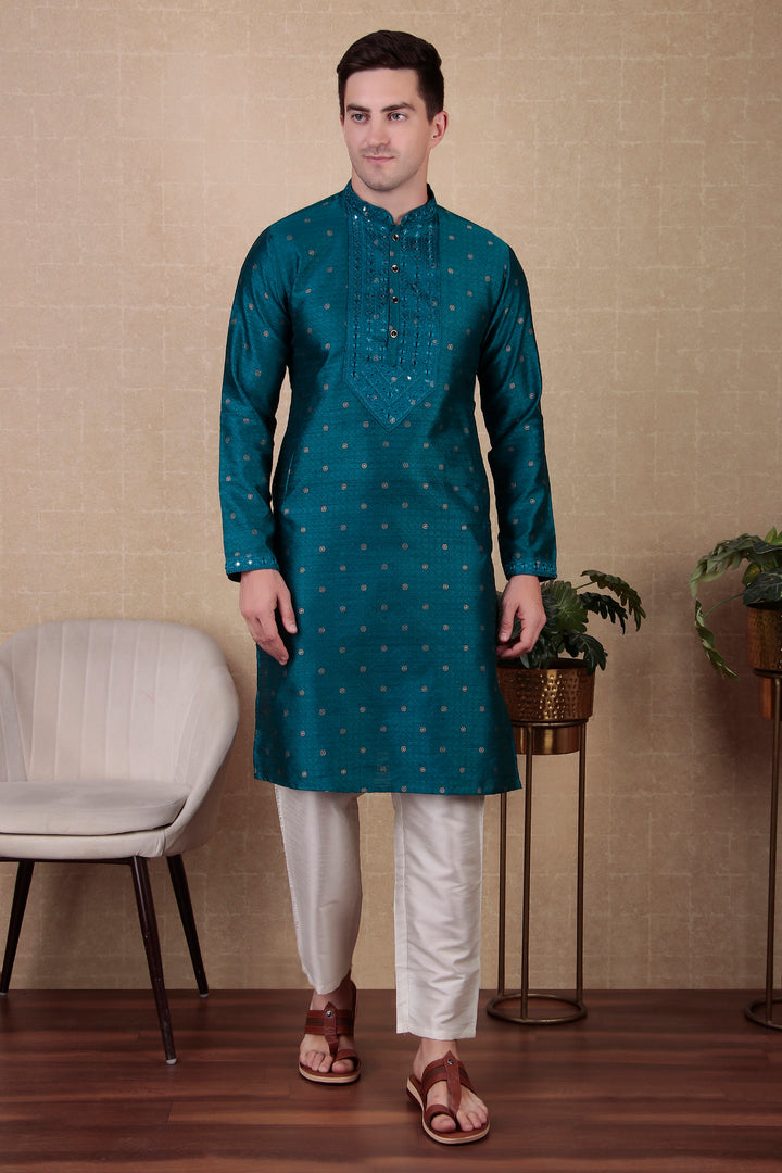 Ethnic Mirror Work Kurta Pyjama | Stylish Outfit for Festive Occasions