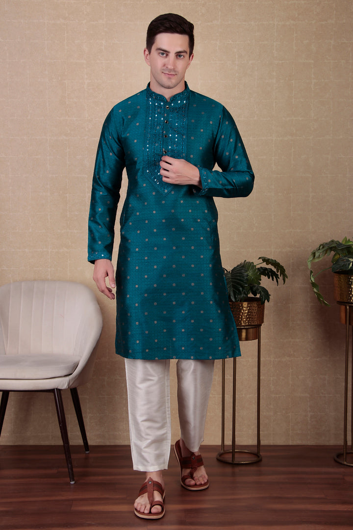 Ethnic Mirror Work Kurta Pyjama | Stylish Outfit for Festive Occasions