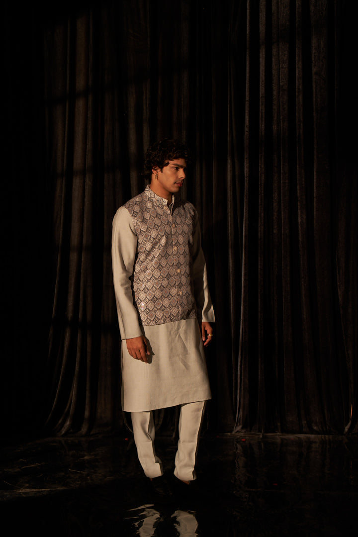 Designer Printed Koti for Men | Viscose Ethnic Festive Wear