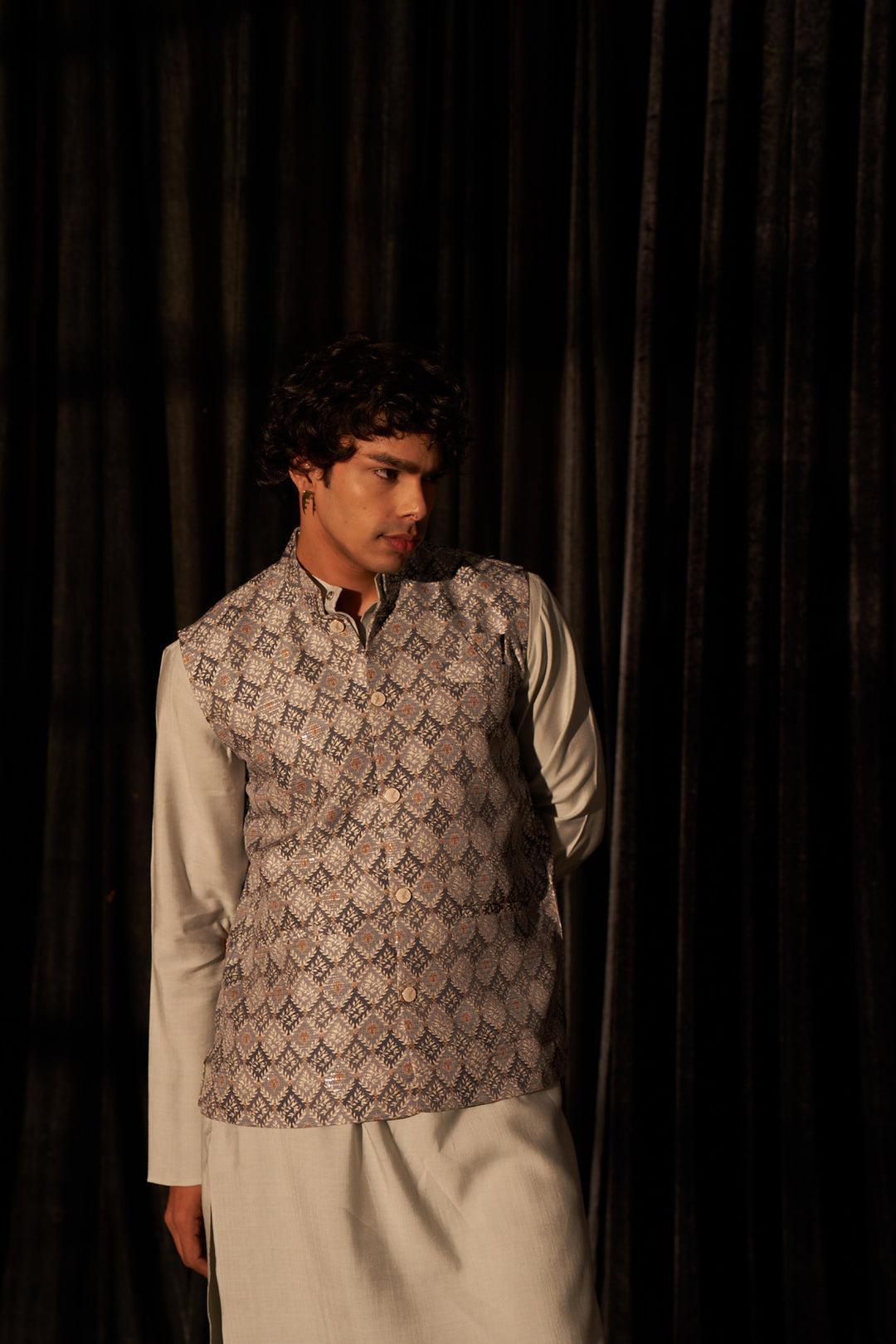 Designer Printed Koti for Men | Viscose Ethnic Festive Wear