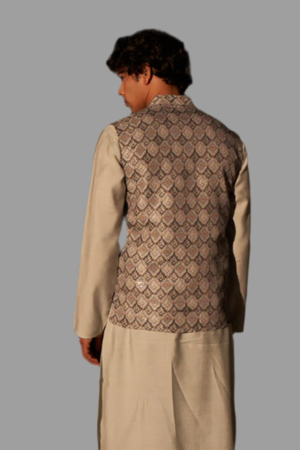 Designer Printed Koti for Men | Viscose Ethnic Festive Wear