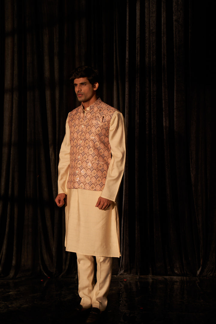 Designer Printed Koti for Men | Viscose Ethnic Festive Wear