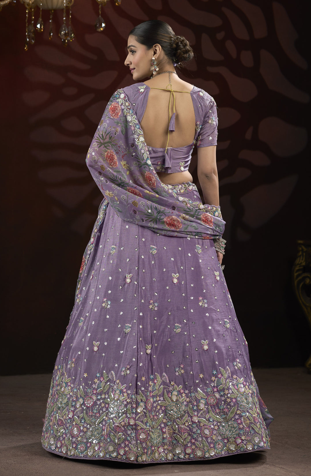 Exquisite Chinon Lehenga with Dupatta | An Exclusive Designer Masterpiece