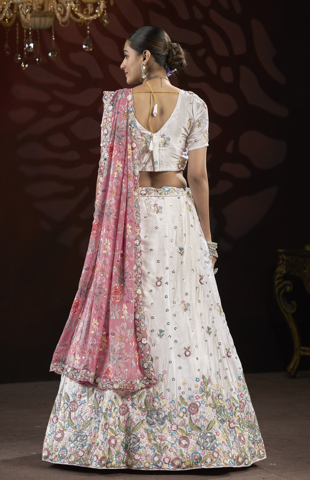 Exquisite Chinon Lehenga with Dupatta | An Exclusive Designer Masterpiece