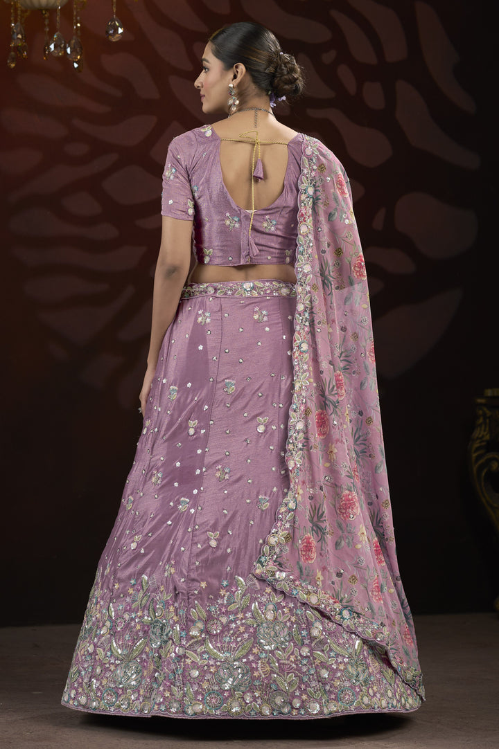 Exquisite Chinon Lehenga with Dupatta | An Exclusive Designer Masterpiece