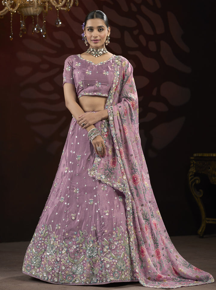 Exquisite Chinon Lehenga with Dupatta | An Exclusive Designer Masterpiece