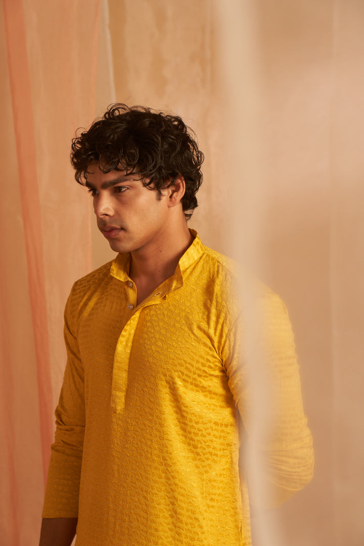 Yellow Stylish Festive Kurta Pajama | Indian Traditional Outfit for Men