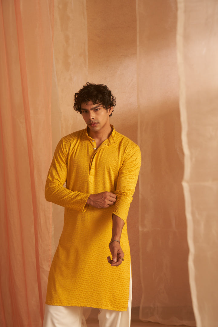 Yellow Stylish Festive Kurta Pajama | Indian Traditional Outfit for Men