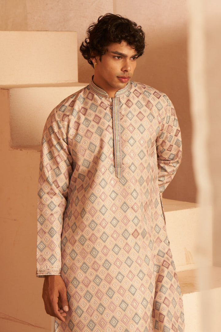 Classic Cream Viscose Kurta | Stylish & Comfortable for Any Festivity