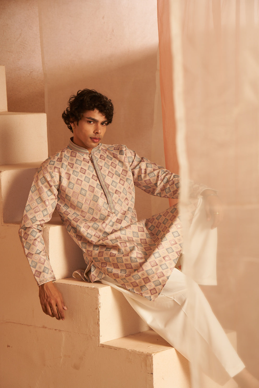 Classic Cream Viscose Kurta | Stylish & Comfortable for Any Festivity