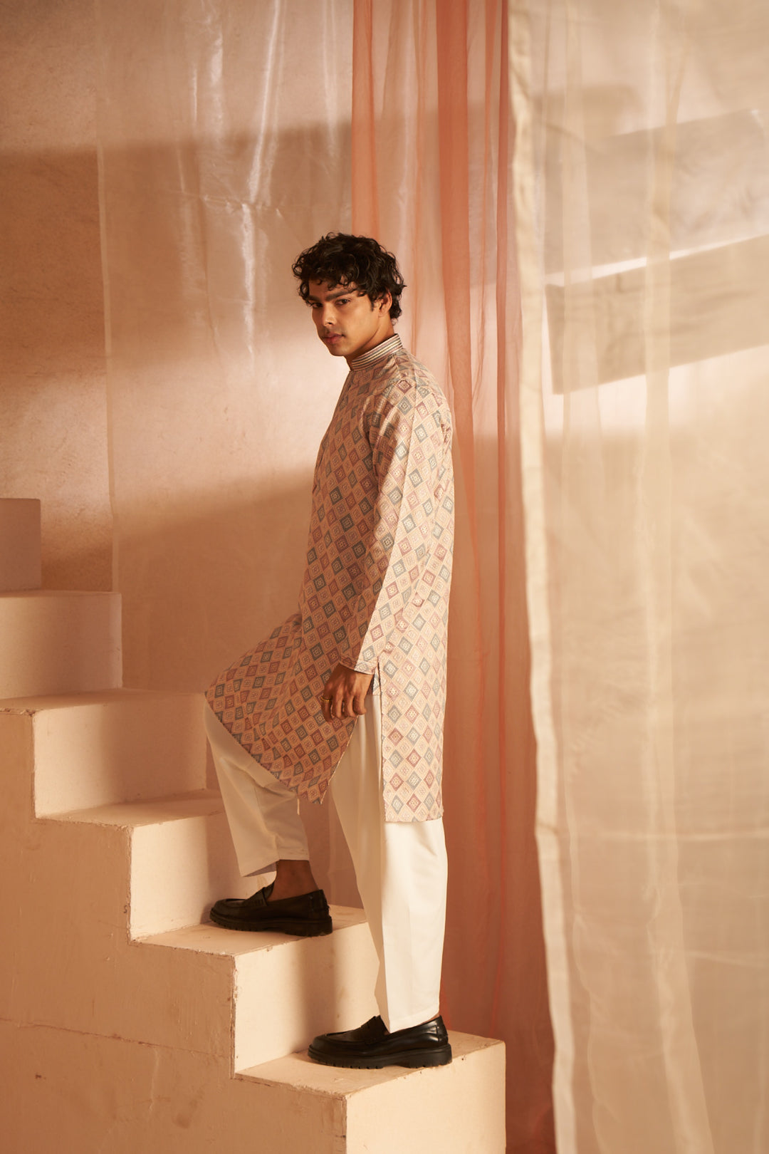 Classic Cream Viscose Kurta | Stylish & Comfortable for Any Festivity