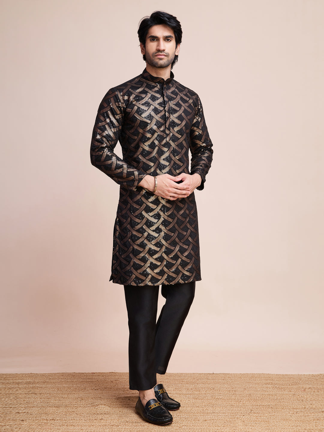 Designer Silk Kurta Fine Thread & Sequin Work | Perfect for Festive Wear