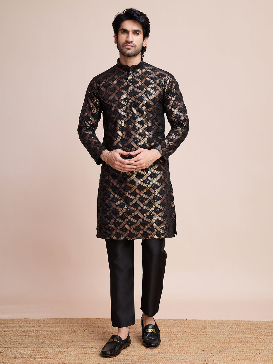 Designer Silk Kurta Fine Thread & Sequin Work | Perfect for Festive Wear