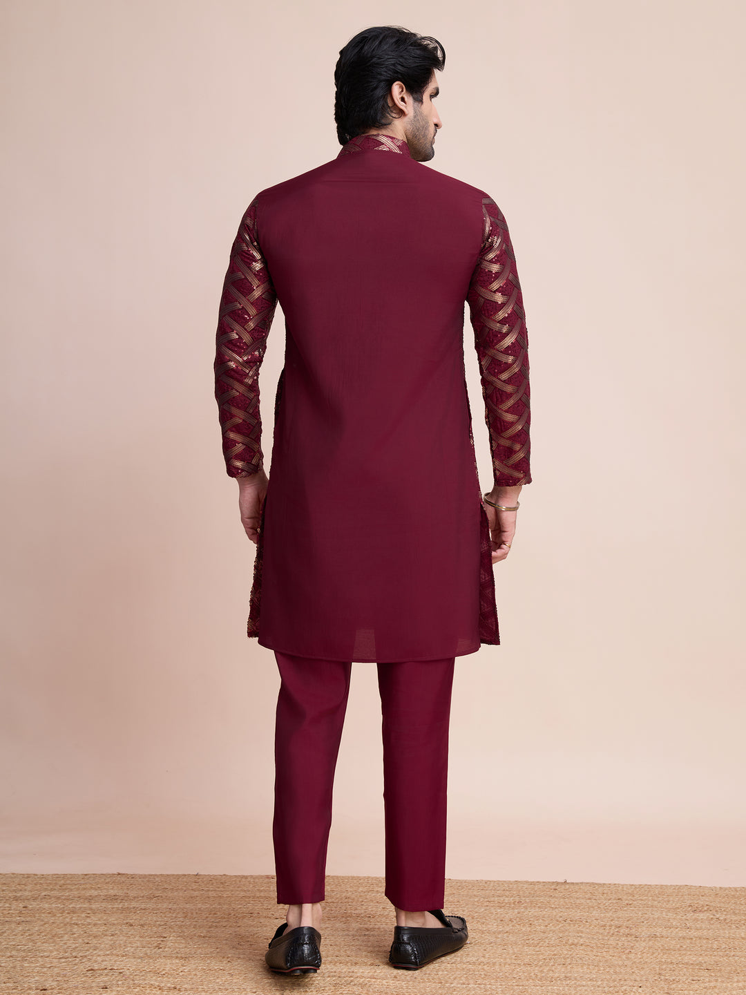 Designer Silk Kurta Fine Thread & Sequin Work | Perfect for Festive Wear