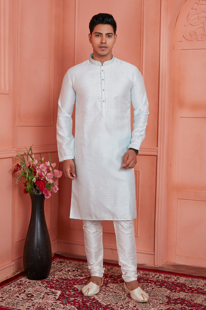 Stylish Jacquard Silk Kurta Art Silk Pajama Set | Traditional Look