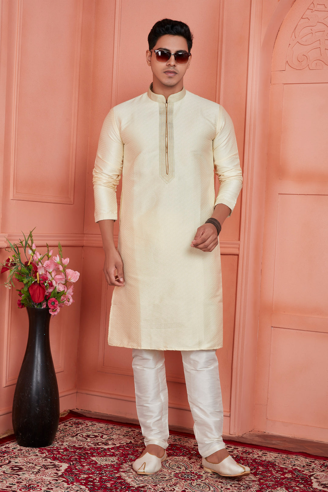 Men's Kurta Pajama Set | Jacquard Silk & Art Silk Traditional & Wedding Wear