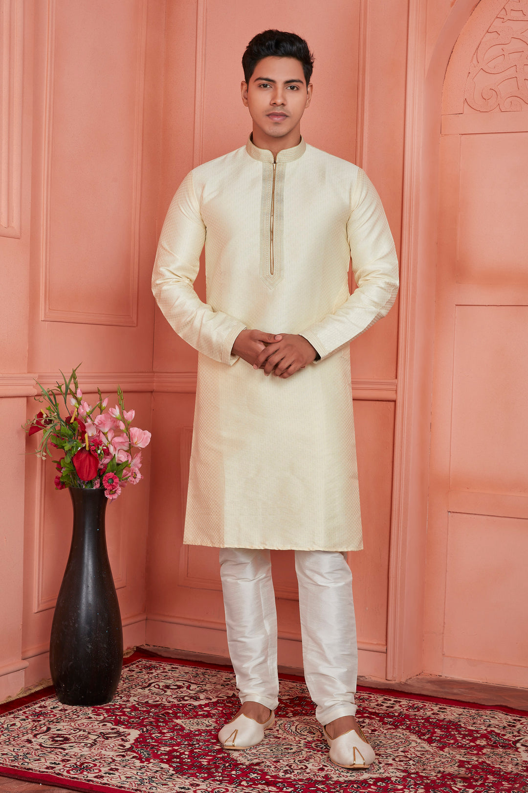 Men's Kurta Pajama Set | Jacquard Silk & Art Silk Traditional & Wedding Wear