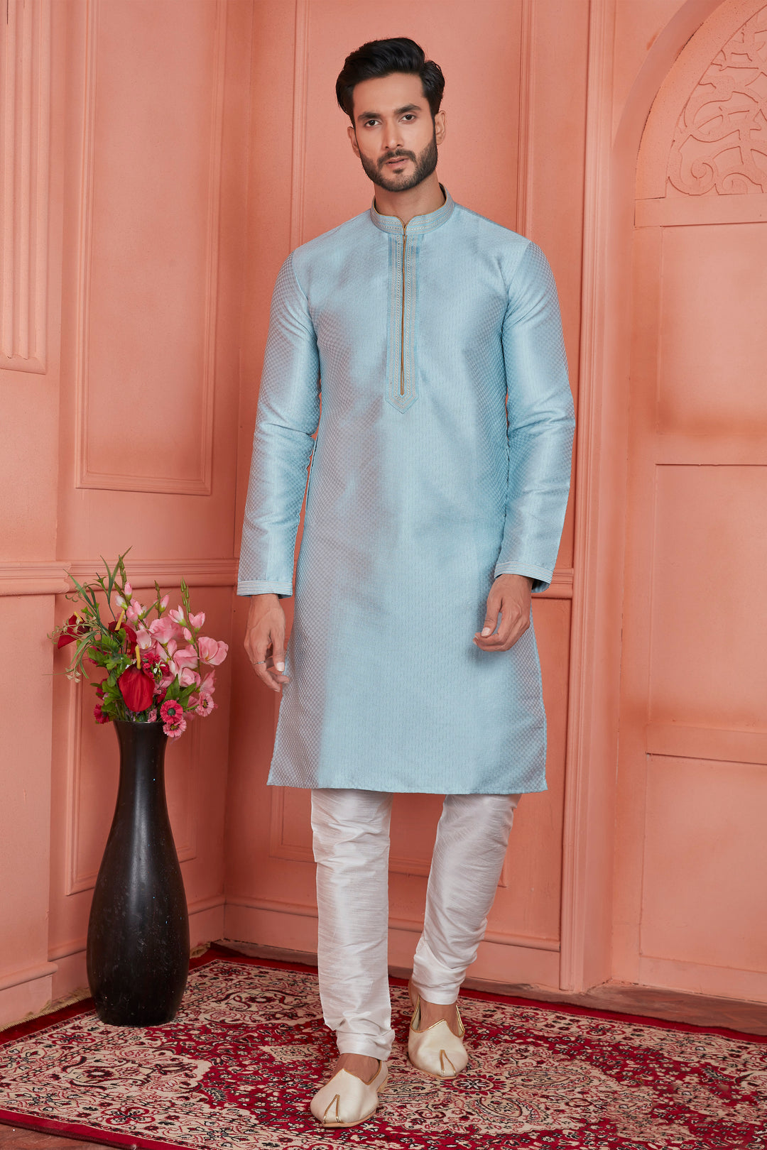 Men's Kurta Pajama Set | Jacquard Silk & Art Silk Traditional & Wedding Wear