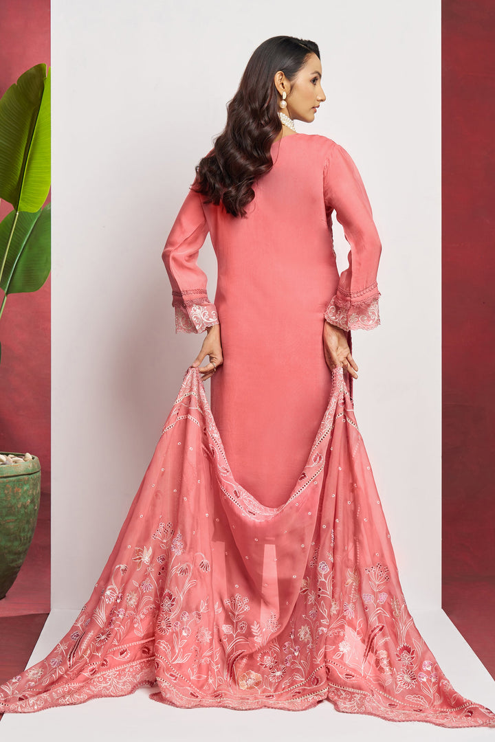 Elegant Organza Suit with Heavy Embroidery | Perfect for Festive Occasions