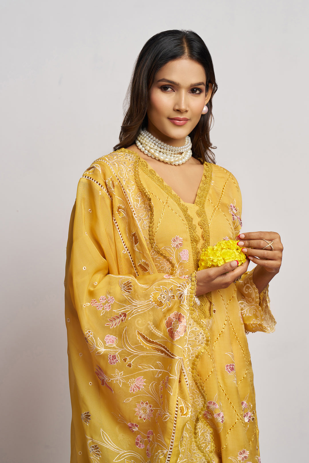 Elegant Organza Suit with Heavy Embroidery | Perfect for Festive Occasions